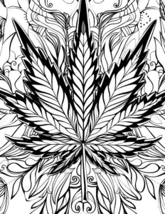 Cannabis Coloring Book_Mandala Leaf Design 2 Preview