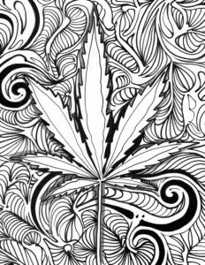 Cannabis Coloring Book_Mandala Leaf Design 3 Preview