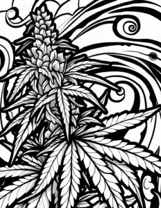 Gorilla Glue Cannabis Coloring Page Preview